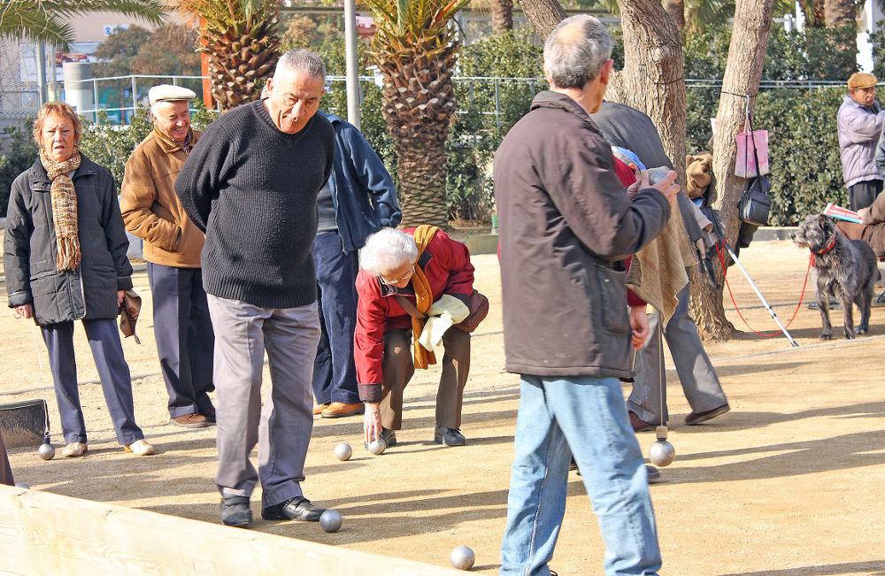 Seniorengruppe im Park